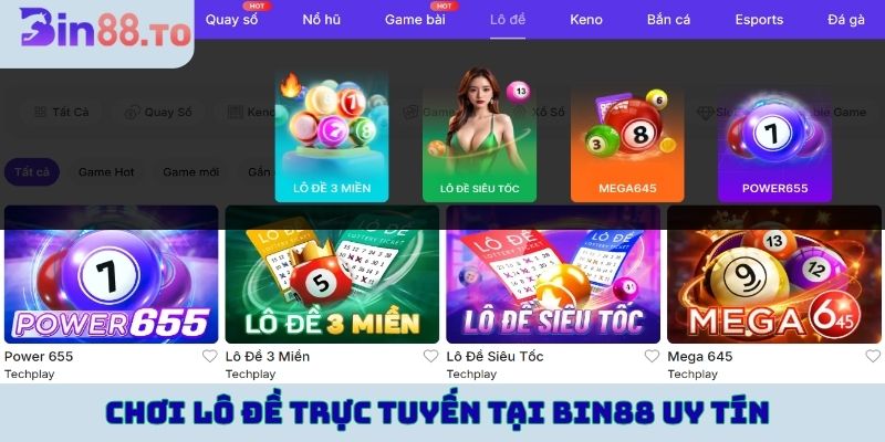 Chơi lô đề trực tuyến tại Bin88 uy tín